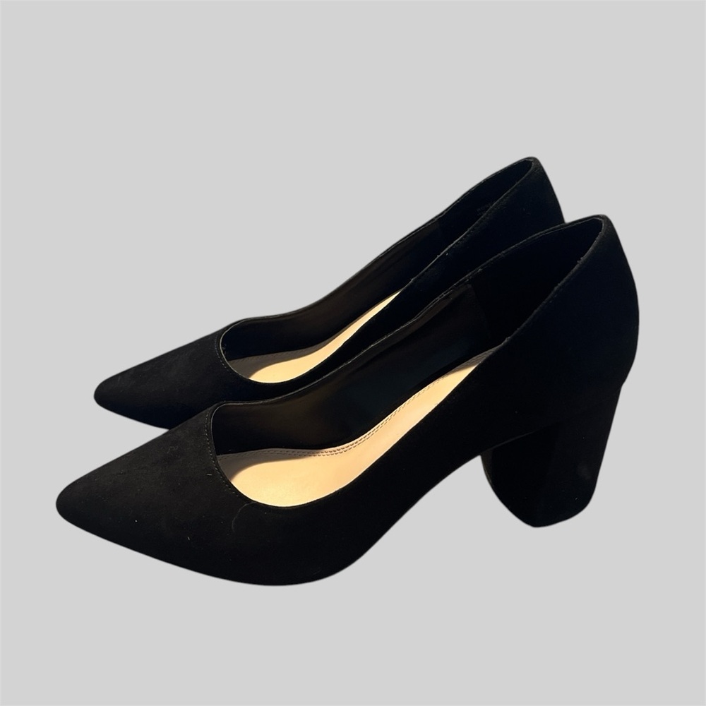 Suede Block Heels